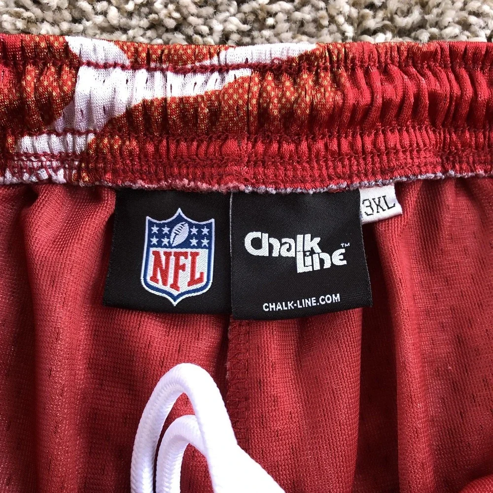 Chalk Line San Francisco 49ers Lightening Mesh Shorts Mens 3XL Red‎ NFL Licensed